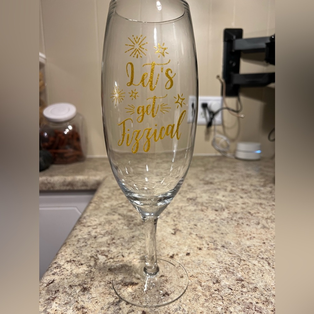 Brand New-LETS GET FIZZICAL Premium Giant Champagne Glass